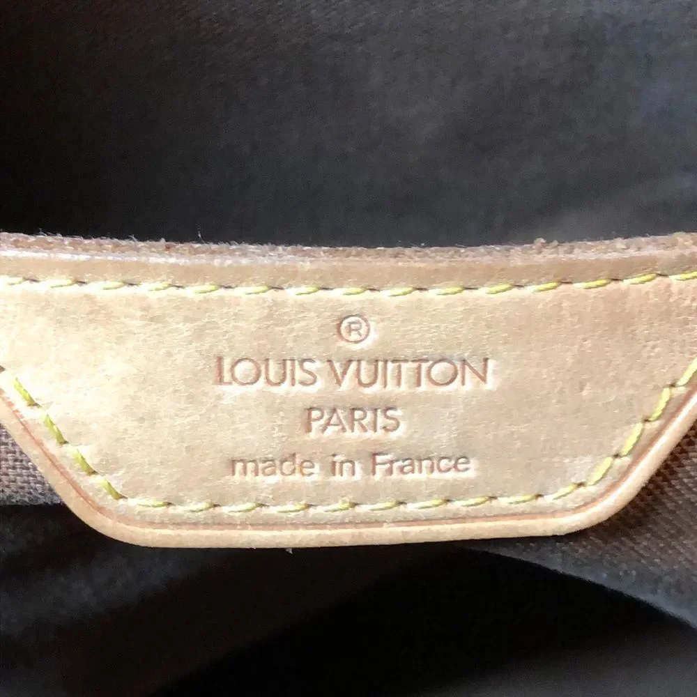 LOUIS VUITTON CABAS MEZZO Monogram Top Zip Laptop Work Travel Shoulder Bag